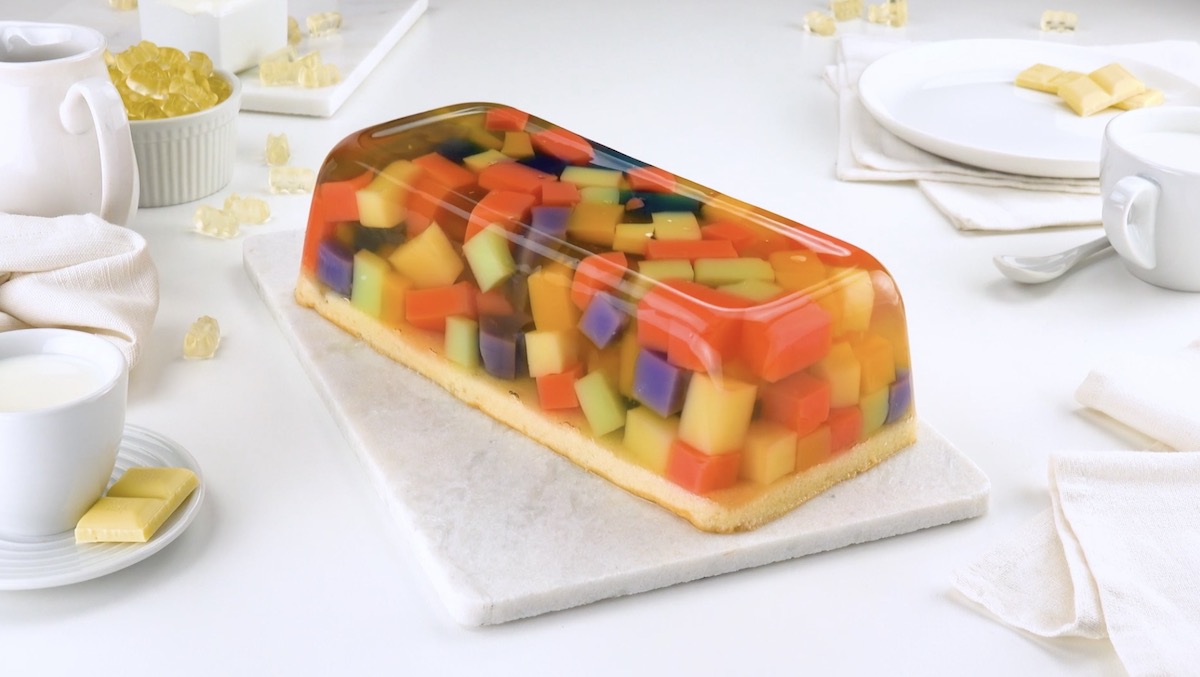Gâteau à la gelée d'oursons en gélatine