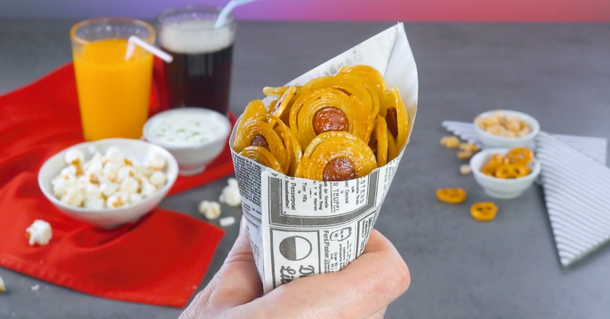 Chips de pâtes et de saucisses