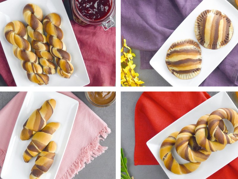 6 idées de pâte marbrée au chocolat | Pâtisserie artistique