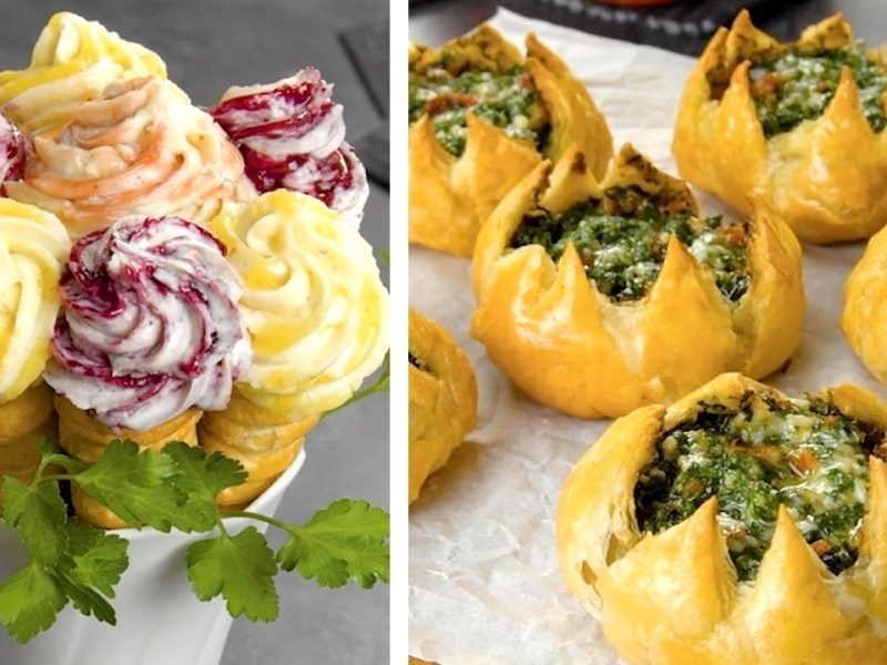 4 recettes salées et fleuries avec de la pâte feuilletée