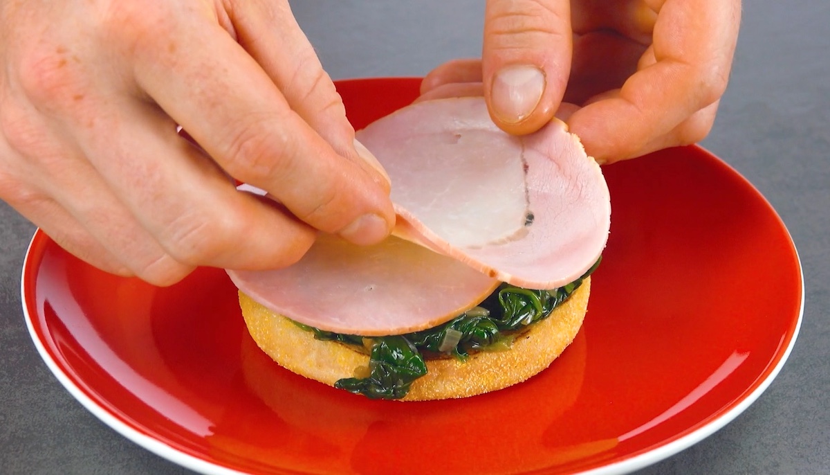 garnir le pain de jambon et d'épinards