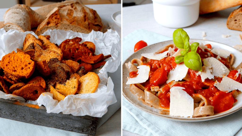 2 recettes avec du pain rassis : chips et pâtes de pain