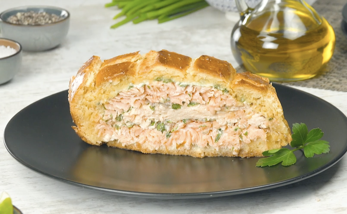 Saumon tendre enveloppé dans une délicieuse brioche
