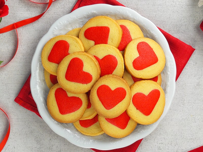 Biscuits en forme de cœur pour la fête des mères | Biscuits sablés